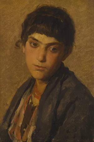 A Thoughtful Pause by August Von Pettenkofen Oil Painting