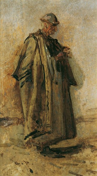 Ungarischer Schafhirte  by August Von Pettenkofen - Hand-Painted Oil Painting Reproduction