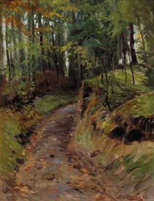 Am Weg zum Gmundnerberg by August Von Ramberg Oil Painting