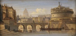Rom Engelsburg by August Von Siegen Oil Painting