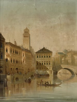 Venedig 2 by August Von Siegen Oil Painting