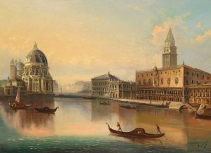Venedig by August Von Siegen Oil Painting