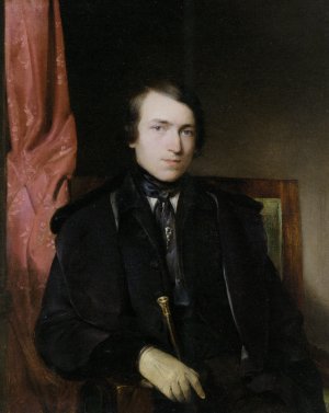 Pettenkofens Breund und Mitschuler, der Maler Leopold Brunner by August Xaver Von Pettenkofen Oil Painting