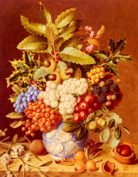 Main Product Photo of Winter Still Life Painting by Augusta Innes Withers