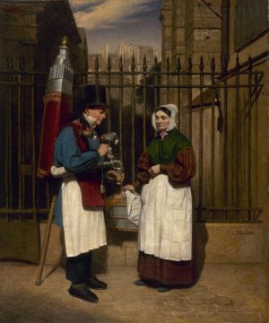 Le Marchand de coco by Augusta Lebaron-Desves Oil Painting
