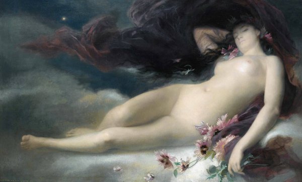 Main Product Photo of Night  Painting by Auguste-Alexandre Hirsch