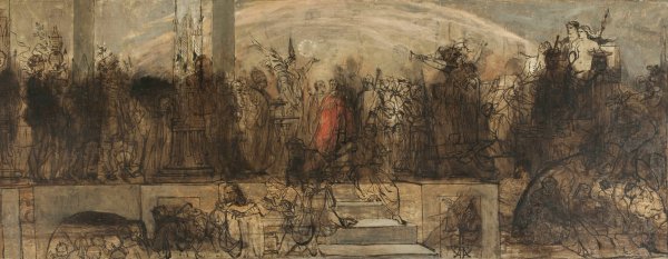 Main Product Photo of Le Jugement Universel, Esquisse  Painting by Auguste Barthelemy Glaize