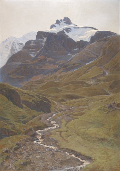 Main Product Photo of View of the Wilde Frau (Wild Woman) from the Bundalp  Painting by Auguste Baud-Bovy