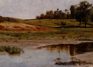 Au Bord De L'etang by Auguste Bonheur Oil Painting