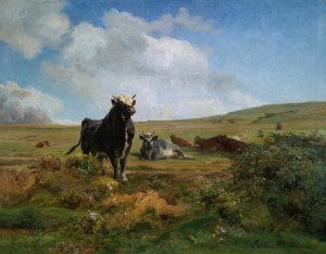 Leader Of The Herd by Auguste Bonheur Oil Painting