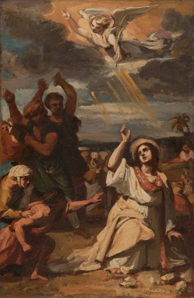 Le martyre de saint Etienne  by Auguste Couder - Hand-Painted Oil Painting Reproduction
