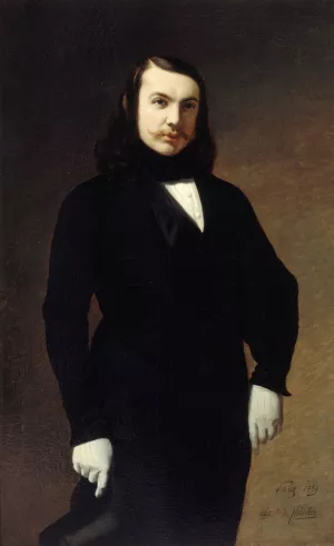 Portrait de Theophile Gautier by Auguste De Chatillon Oil Painting