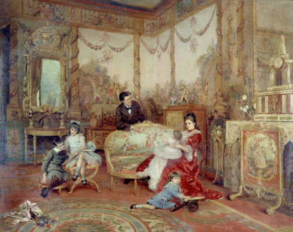Portrait de Victorien Sardou  by Auguste De La Brely - Hand-Painted Oil Painting Reproduction