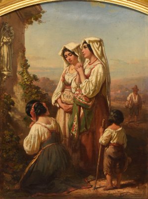 Priere a la Madone by Auguste Delacroix Oil Painting