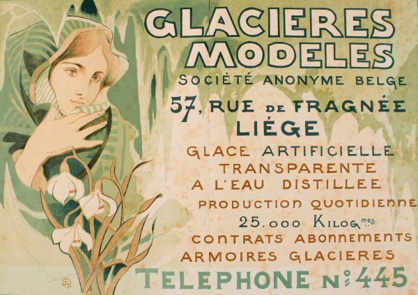 Glacieres Modeles  by Auguste Donnay - Hand-Painted Oil Painting Reproduction