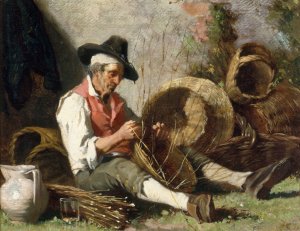 Le vannier by Auguste Dutuit Oil Painting
