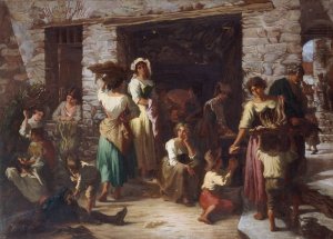 Scene de rue en Italie by Auguste Dutuit Oil Painting
