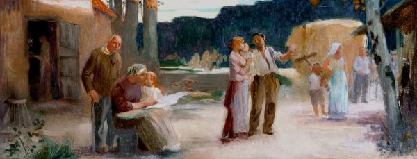 L'ete - La famille  by Auguste-Francois-Marie Gorguet - Hand-Painted Oil Painting Reproduction