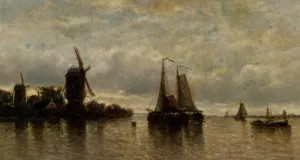 The Mouth of the Rupel Flanders Oil painting by Auguste Henri Musin