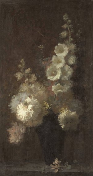 Still Life wit Flowers by Auguste Jouve Oil Painting