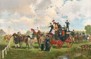 La pelouse d'Auteuil by Auguste Legras Oil Painting