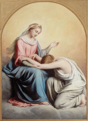 Les litanies de la Vierge by Auguste Legras Oil Painting
