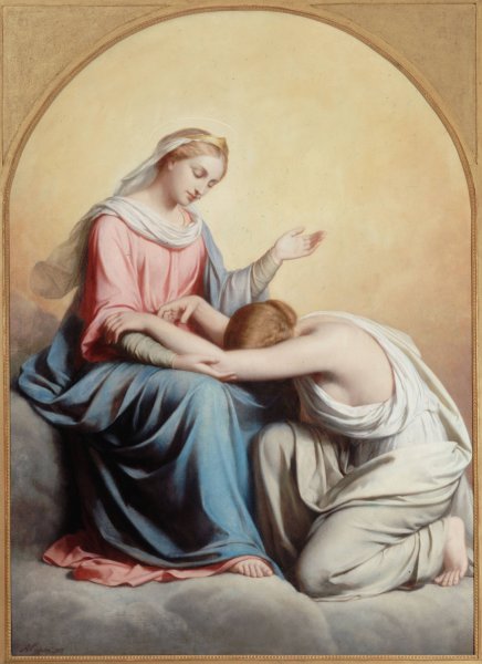 Les litanies de la Vierge  by Auguste Legras - Hand-Painted Oil Painting Reproduction