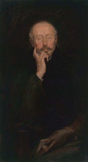 Edmond Picard by Auguste Leveque Oil Painting