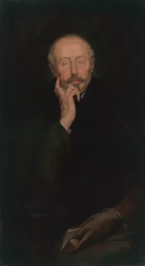 Edmond Picard by Auguste Leveque Oil Painting