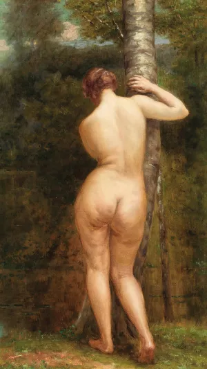 Female Nude by Auguste Leveque Oil Painting