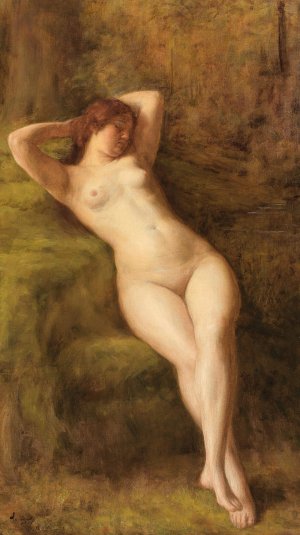 Female Nude by Auguste Leveque Oil Painting