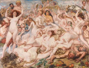 Return from the Vintage Oil painting by Auguste Leveque