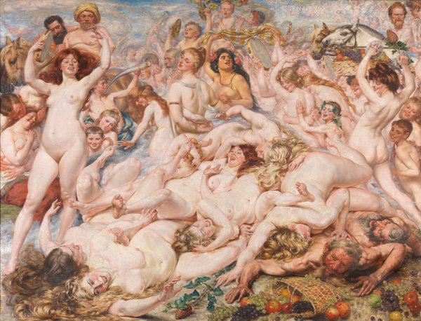 Return from the Vintage  by Auguste Leveque - Hand-Painted Oil Painting Reproduction