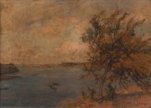 Au bord de la mer by Auguste Louis Lepere Oil Painting