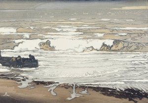 Breaking Waves, September Tide by Auguste Louis Lepere Oil Painting