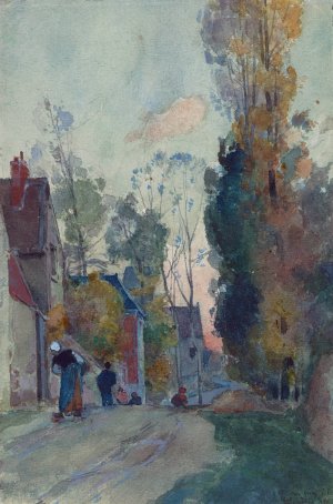 Rue de Jouy le Comte by Auguste Louis Lepere Oil Painting