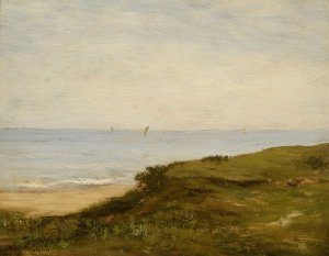 Cote normande by Auguste Pointelin Oil Painting