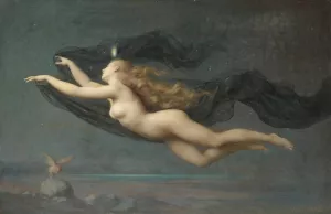 La Nuit by Auguste Raynaud Oil Painting