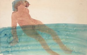 Bathing Woman by Auguste Rodin Oil Painting