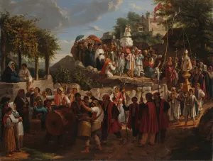 Procissao Oil painting by Auguste Roquemont