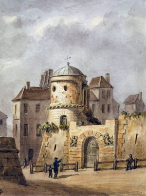 Le jardin de Beaumarchais by Auguste-Sebastien Benard Oil Painting