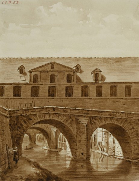Le pont au Double by Auguste-Sebastien Benard - Hand-Painted Oil Painting Reproduction
