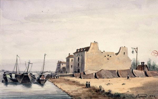 L'hotel des Haricots  by Auguste-Sebastien Benard - Hand-Painted Oil Painting Reproduction