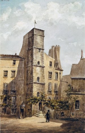 Maison, 14 rue Chanoinesse by Auguste-Sebastien Benard Oil Painting