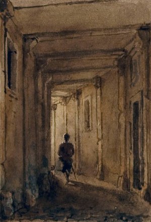 Passage des Jacobins, rue Saint Jacques by Auguste-Sebastien Benard Oil Painting