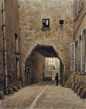 Rue des chantres by Auguste-Sebastien Benard Oil Painting