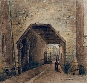 Rue des chantres by Auguste-Sebastien Benard Oil Painting