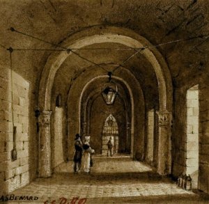 Salle souterraine du Palais de Justice by Auguste-Sebastien Benard Oil Painting
