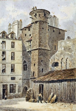 Tour Saint Jean de Latran by Auguste-Sebastien Benard Oil Painting