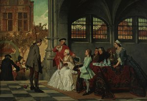 The Prize Winner by Auguste Serrure Oil Painting